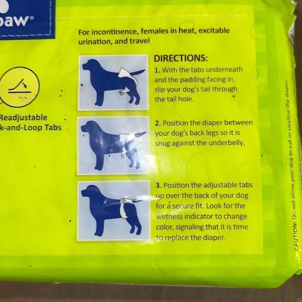 Top Paw Disposable Diapers - 12 pk Size Medium